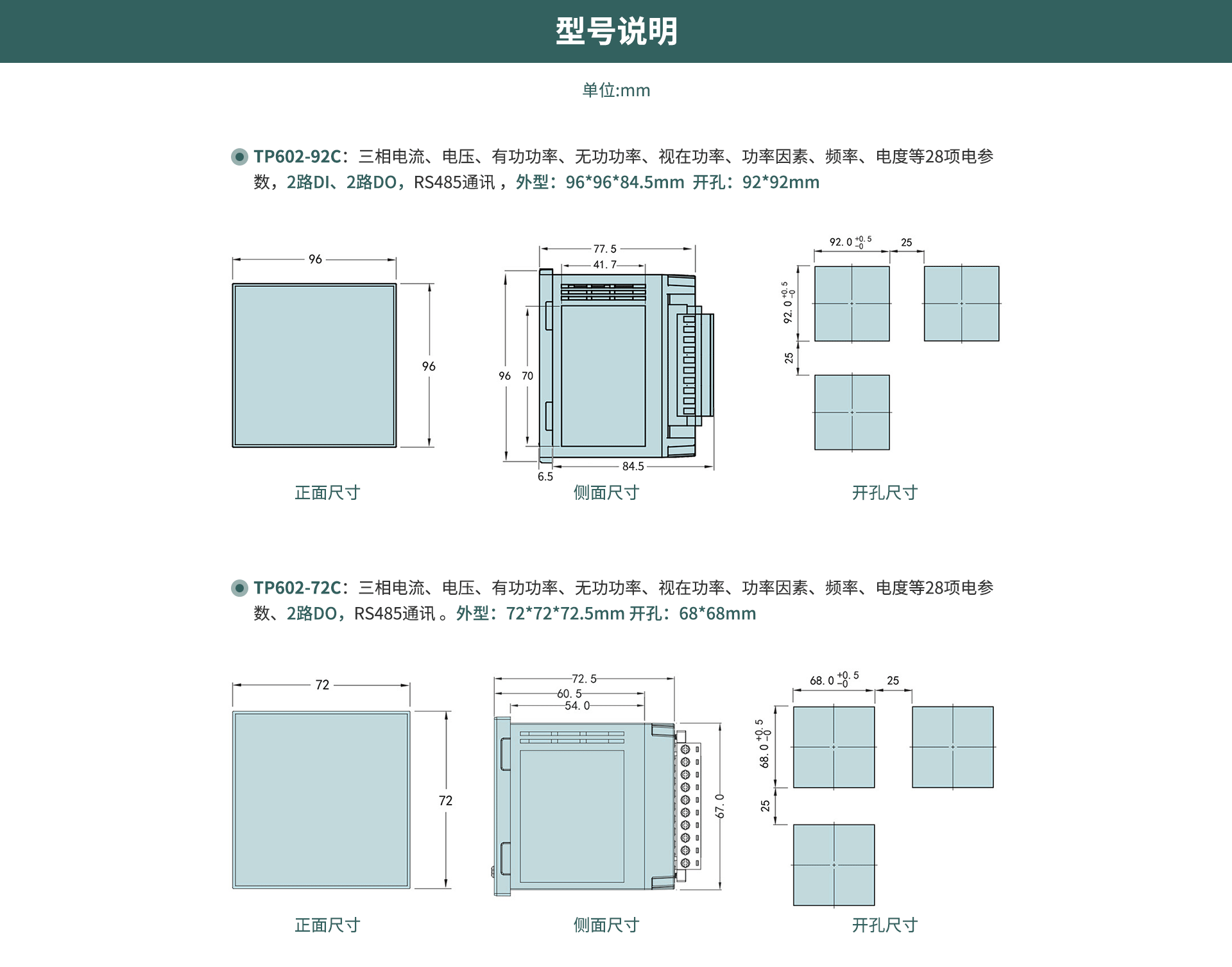 三相智能电力仪表